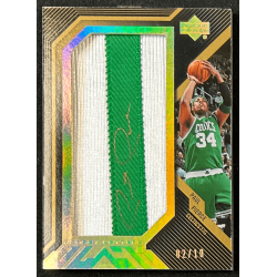 Paul Pierce&nbsp; 2007-08 UD Black Letters Autographs Gold "I" 02/10