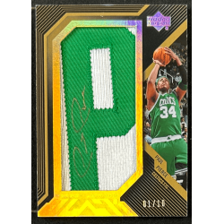 Paul Pierce 2007-08 UD Black Letters Autographs Gold "P" 01/10