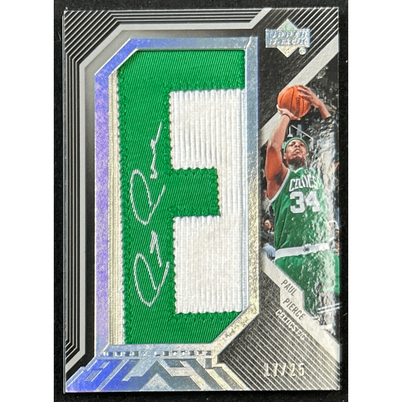 Paul Pierce 2007-08 UD Black Letters Autograph «&nbsp;E" /25