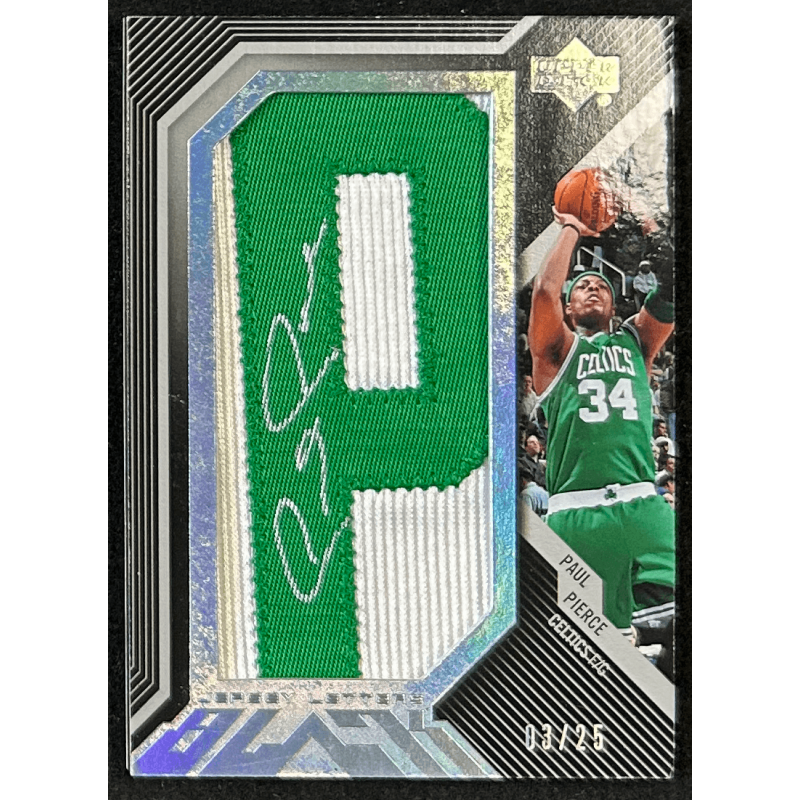 Paul Pierce 2007-08 UD Black Letters Autograph P 03/25