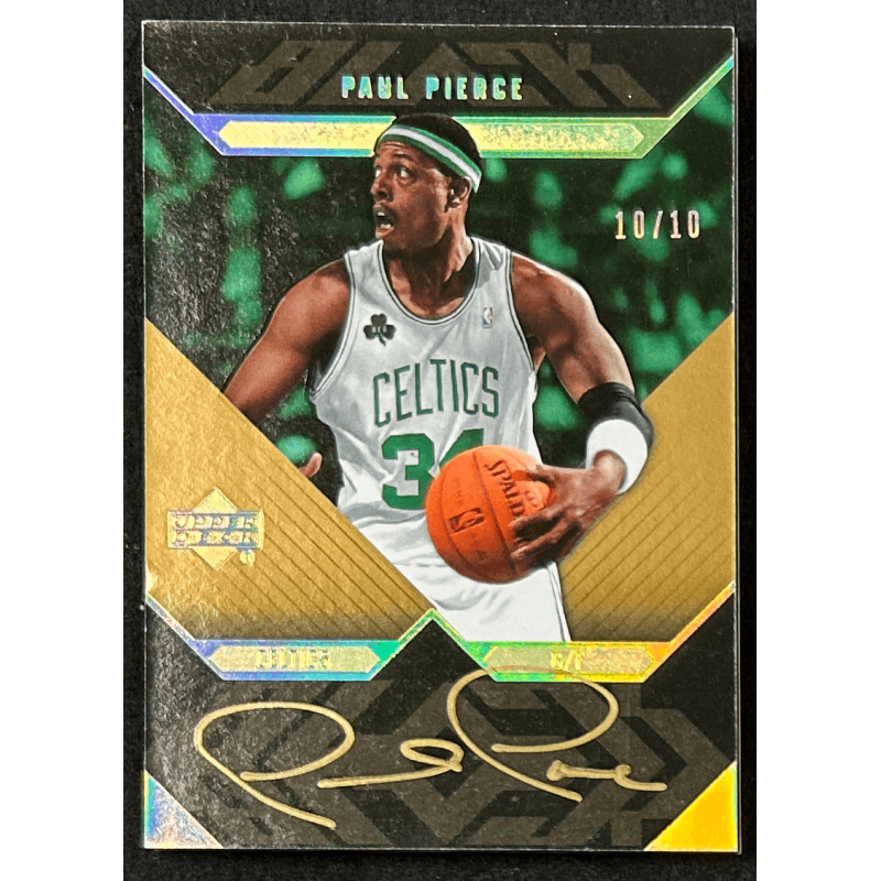 Paul Pierce 2007-08 UD Black Autographs Gold 10/10