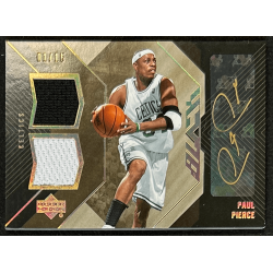Paul Pierce 2006-07 UD Black Dual Materials Autograph 01/15