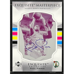 Paul Pierce 2006-07 Exquisite Masterpiece Print Plate Magenta 1/1 Autograph