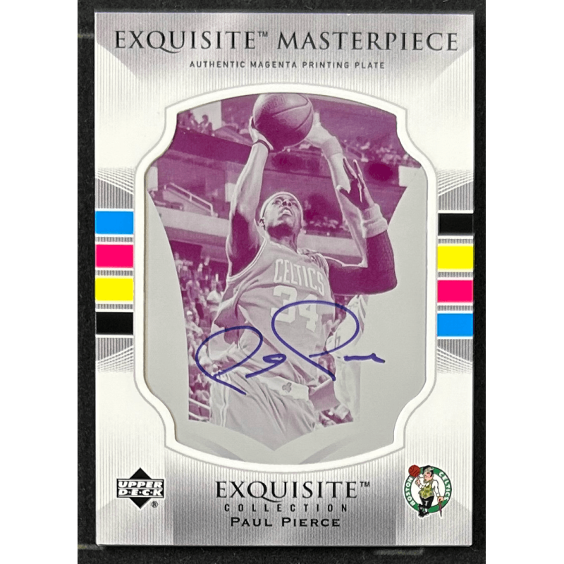 Paul Pierce 2006-07 Exquisite Masterpiece Print Plate Magenta 1/1 Autograph