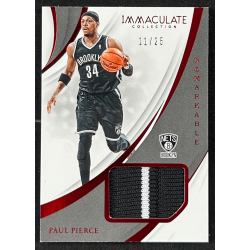 Paul Pierce 2018-19 Immaculate Collection Materials Red 11/25