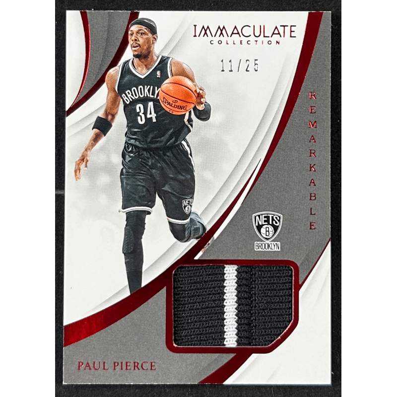 Paul Pierce 2018-19 Immaculate Collection Materials Red 11/25