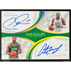 Antoine Walker / Paul Pierce 2018-19 Immaculate Collection Dual Autograph 42/49