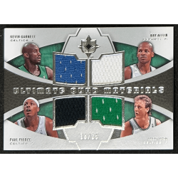 Pierce / Allen / Garnett / Bird 2007-08 Ultimate Collection Materials Quad 18/25