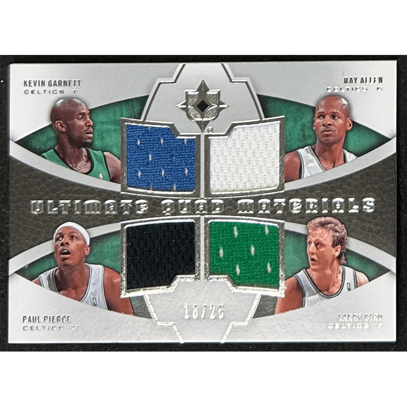 Pierce / Allen / Garnett / Bird 2007-08 Ultimate Collection Materials Quad 18/25
