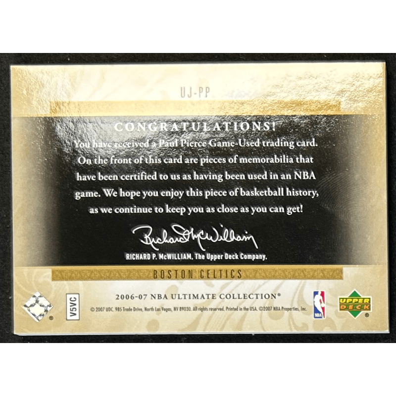 Paul Pierce 2006-07 Ultimate Collection dual Jersey 06/25