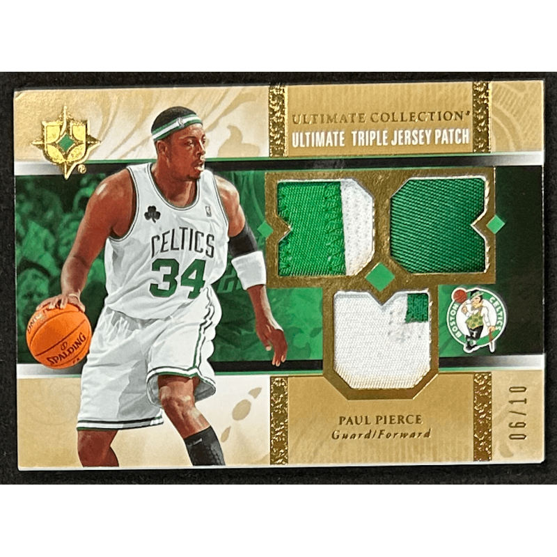 PAUL PIERCE 2006-07 Ultimate Collection Triple Jersey Patch 06/10