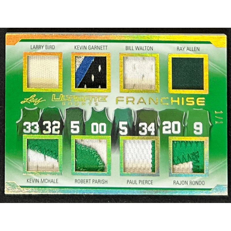 Bird /Garnett / Pierce /Allen /Rondo 2019 Leaf Ultimate Sports The Ultimate Franchise Relics 1/1