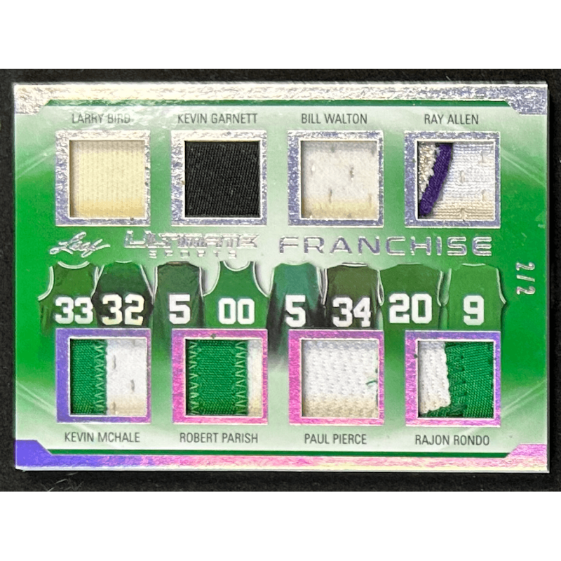 Bird /Garnett / Pierce /Allen /Rondo 2019 Leaf Ultimate Sports The Ultimate Franchise Relics 2/2