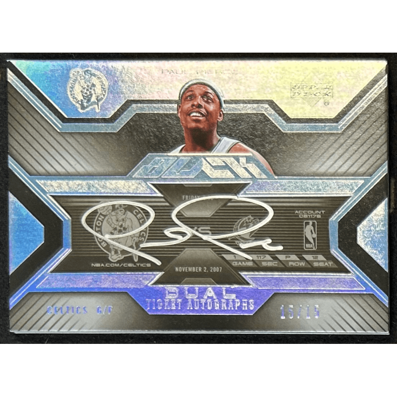Paul Pierce / Kevin Garnett 2007-08 UD Black Ticket Autographs 15/15