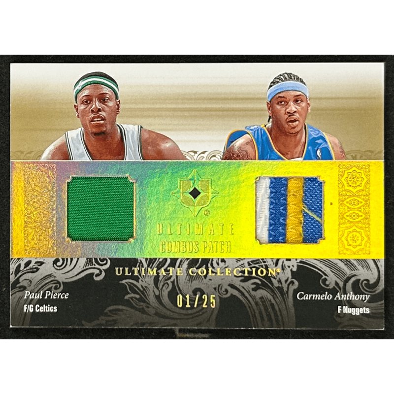 PAUL PIERCE / Carmelo 2006-07 Ultimate Collection Ultimate Combos Gold 01/25