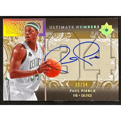 Paul Pierce 2006-07 Ultimate Collection Numbers autograph 33/34