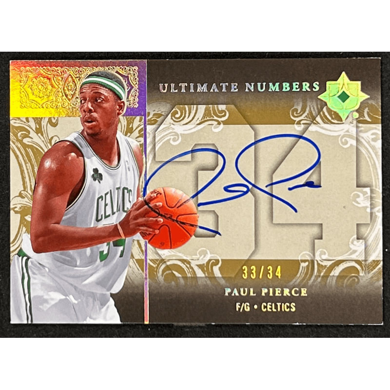Paul Pierce 2006-07 Ultimate Collection Numbers autograph 33/34