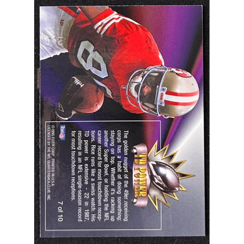 JERRY RICE 1995 Flair TD Power 7