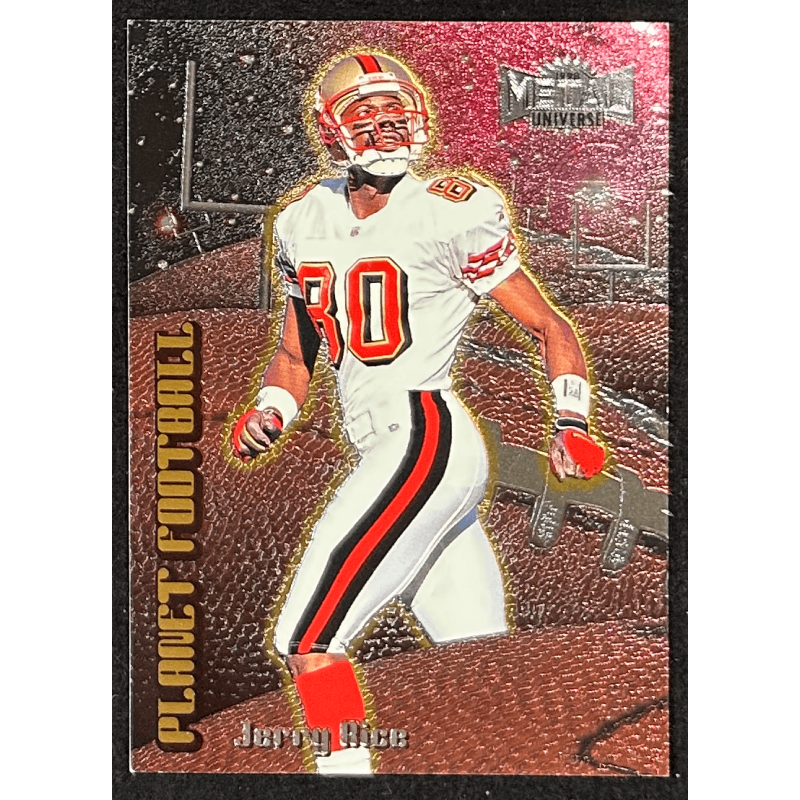 JERRY RICE 1998 Metal Universe Planet Football