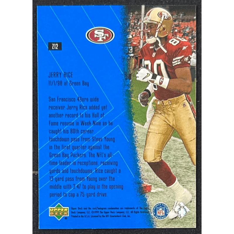JERRY RICE 1999 Upper Deck Highlight Zone