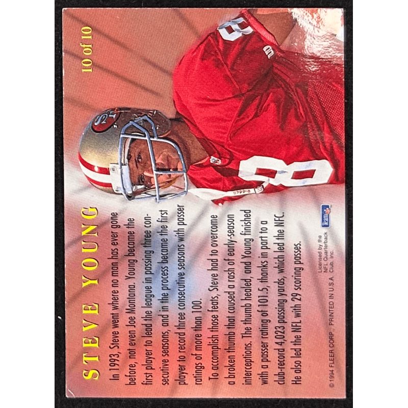 STEVE YOUNG 1994 Fleer League Leaders
