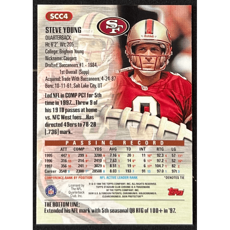 STEVE YOUNG 1998 Stadium Club Chrome
