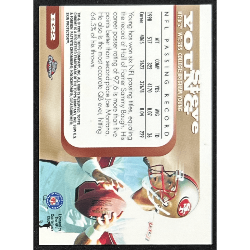 STEVE YOUNG 1999 Topps Chrome Hall of Fame