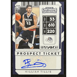 Killian Tillie 2020-21 Contenders Draft Picks Prospect Ticket Autograph Variations
