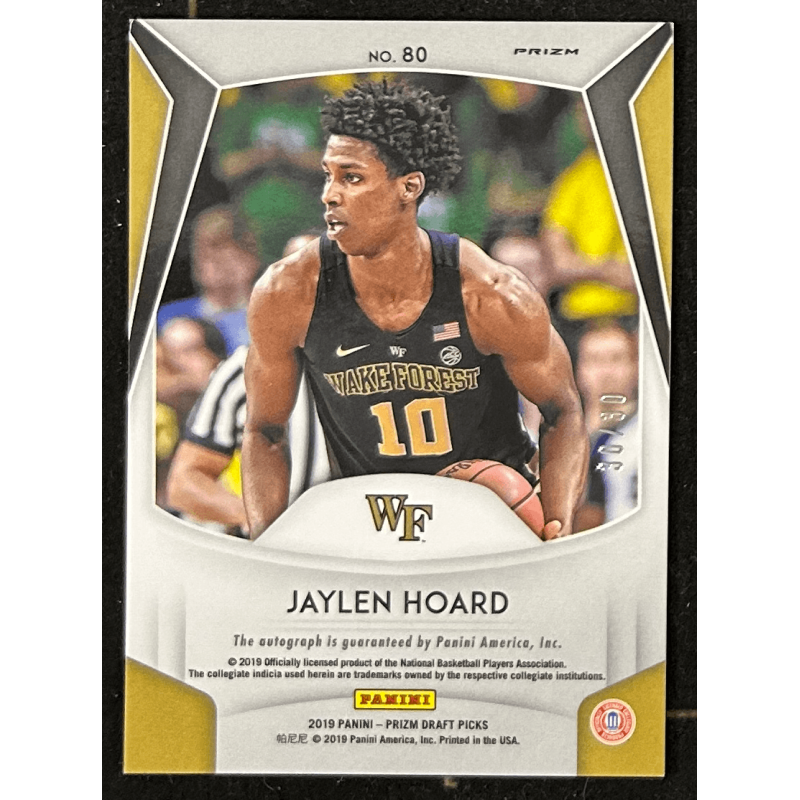 Jaylen Hoard 2019-20 Panini Prizm Draft Picks Autograph Prizm 30/30