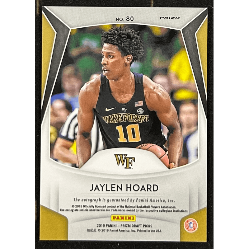 Jaylen Hoard 2019-20 Panini Prizm Draft Picks Autograph Prizm