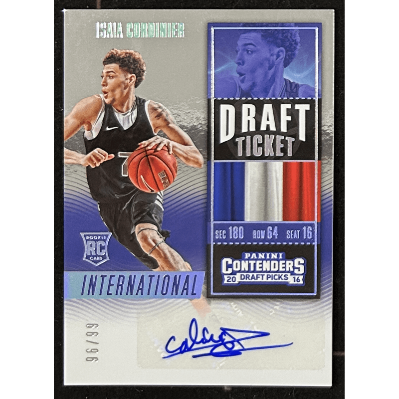 Isaia Cordinier 2016-17 Contenders Draft Picks Draft Ticket Autograph 96/99