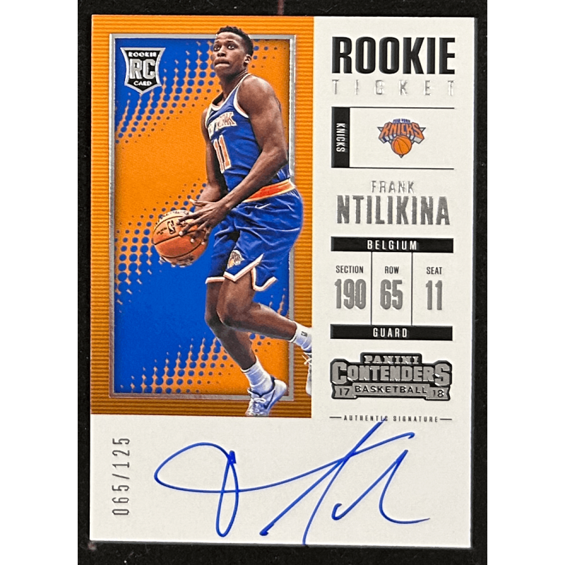 Frank Ntilikina 2017-18 Panini Contenders rookie autograph 65/125