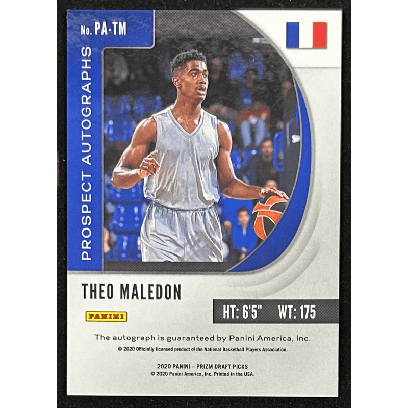 Theo Maledon 2020-21 Panini Prizm Draft Picks Prospect Autograph