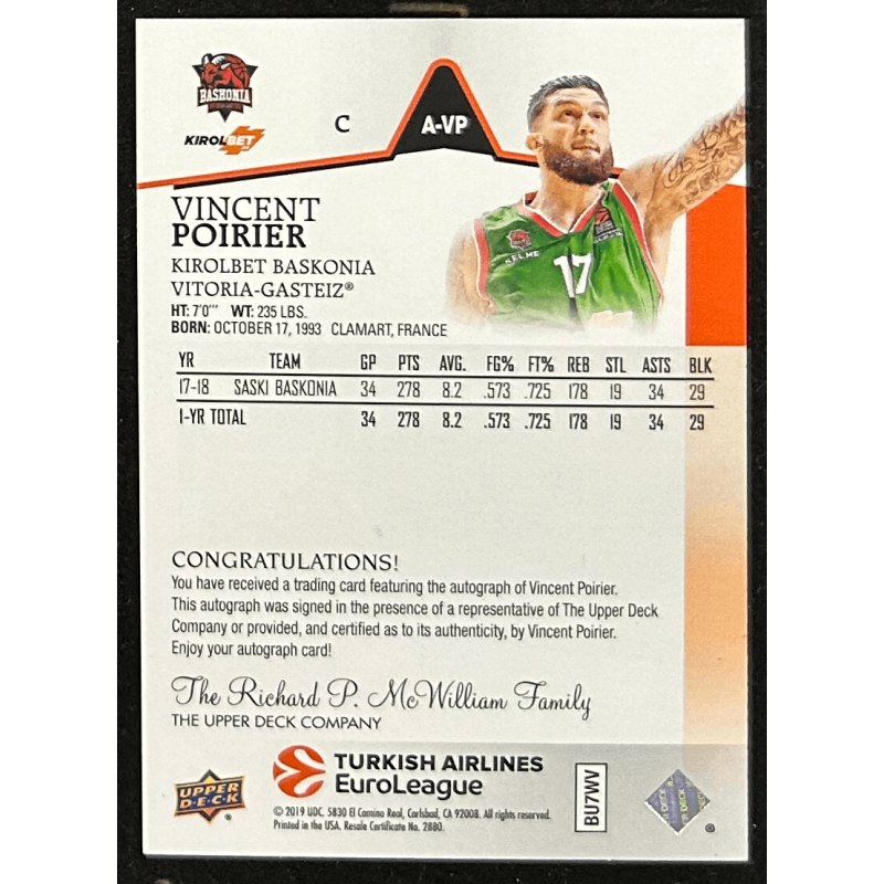 Vincent Poirier 2019 turkish airlines euroleague