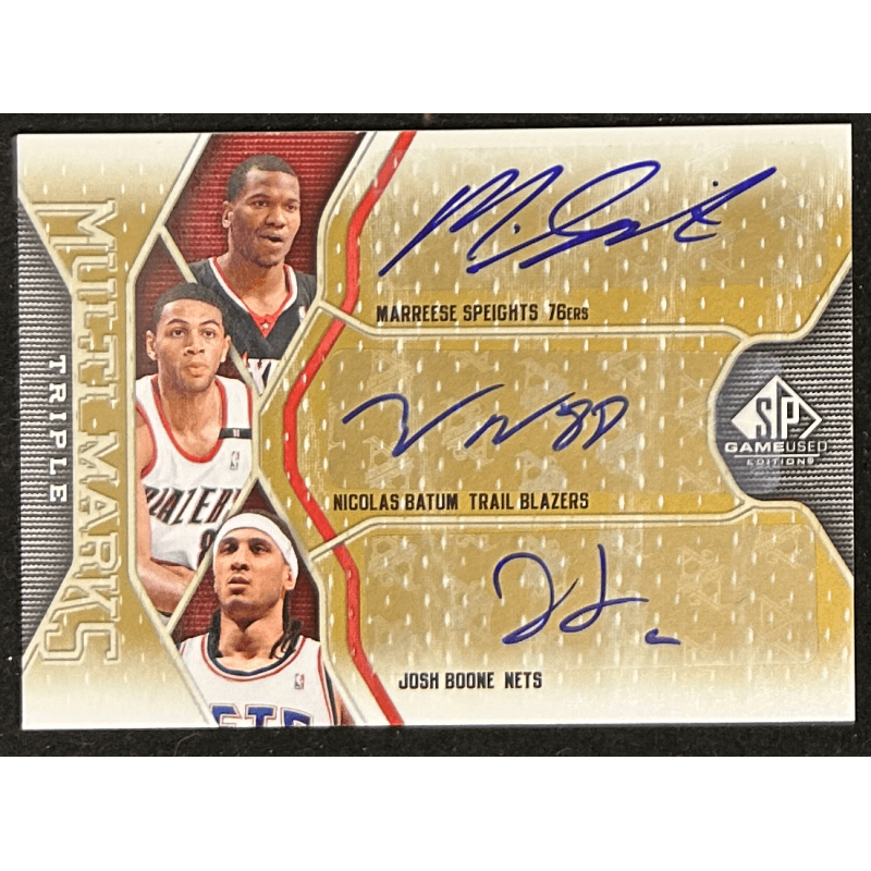 Boone / Batum / Speights 2009-10 SP Game Used Triple autographs 68/75