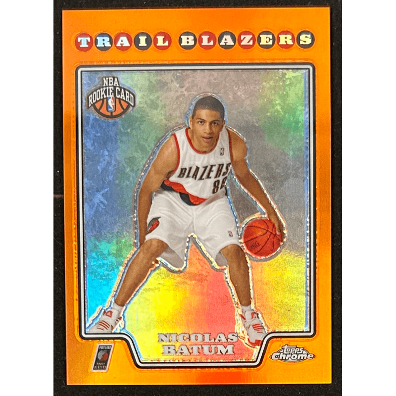 Nicolas Batum 2008-09 Topps Chrome Refractor Orange 196/499