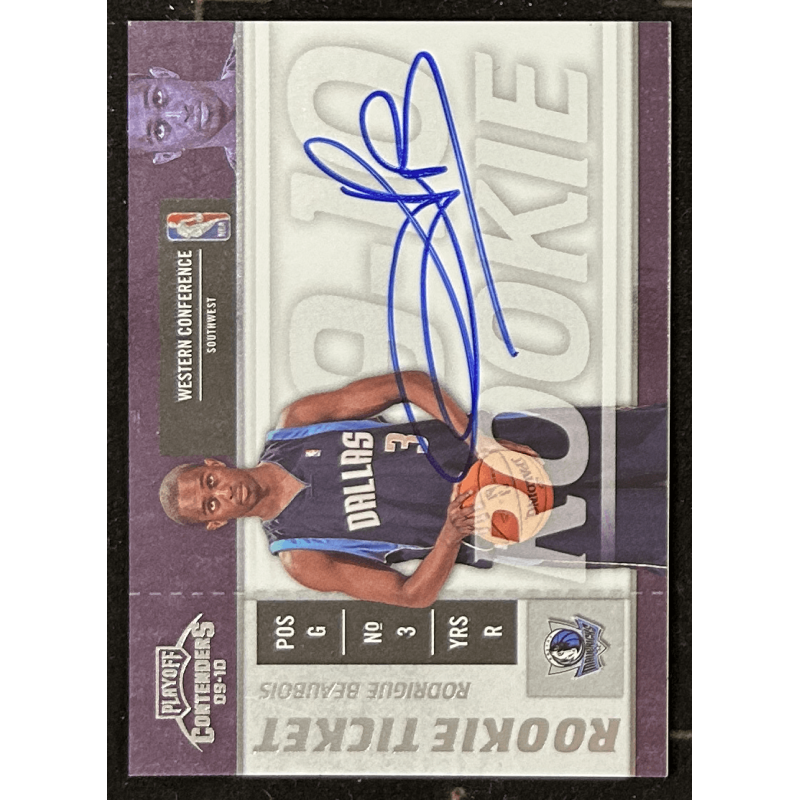 Rodrigue Beaubois 2009-10 Playoff Contenders rookie autograph