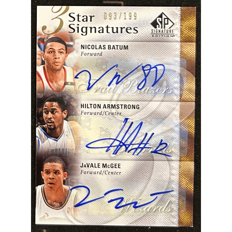 Armstrong /Batum / McGee 2009-10 SP Signature Edition 3 Star Signatures 93/199..