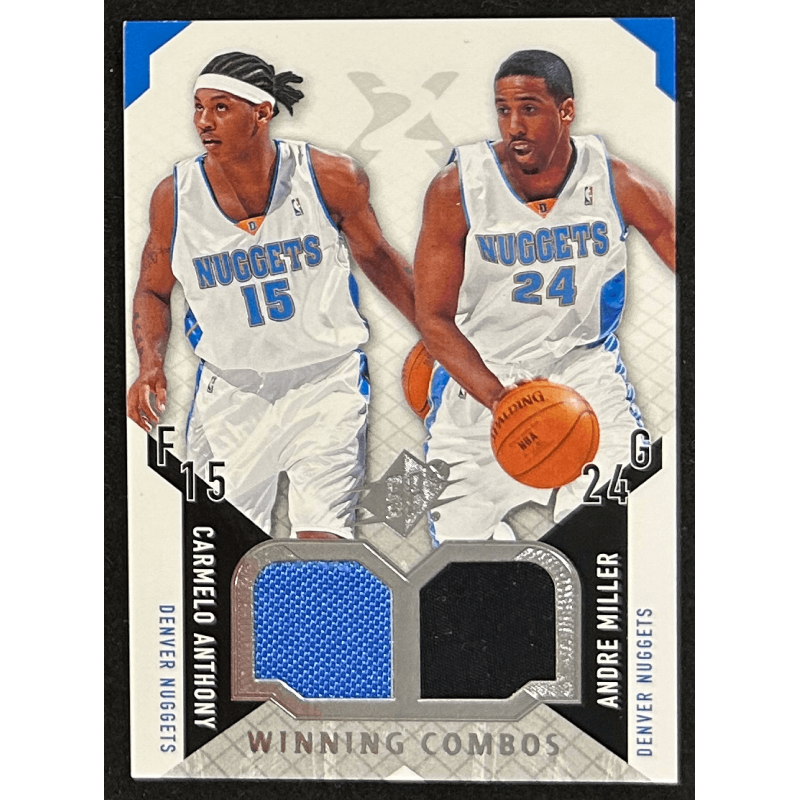 Carmelo Anthony / Andre Miller 2004-05 SPx Winning Materials Combos