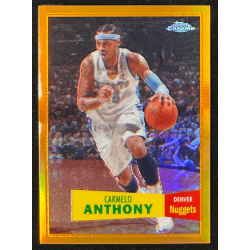 Carmelo Anthony 2007-08 Topps Chrome 1957 Variations Orange Refractor 094/199