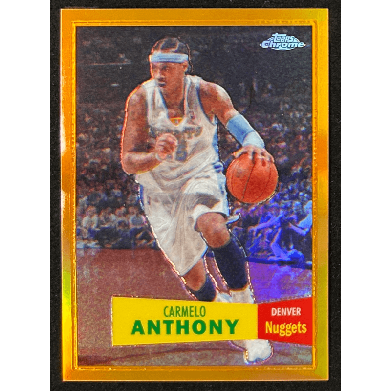 Carmelo Anthony 2007-08 Topps Chrome 1957 Variations Orange Refractor 094/199