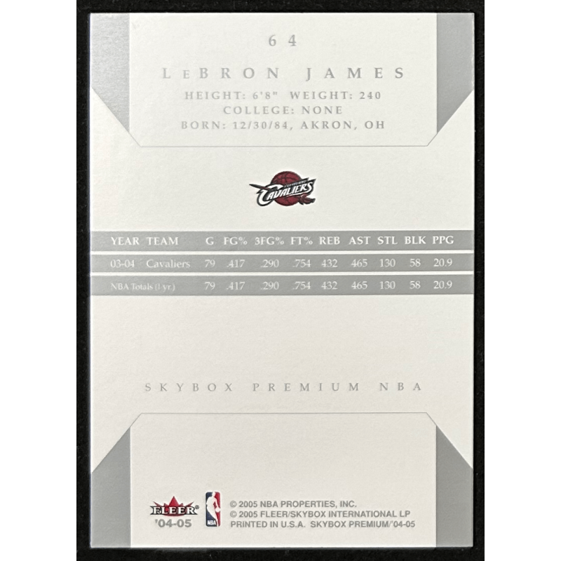LeBron James 2004-05 SkyBox Premium 64