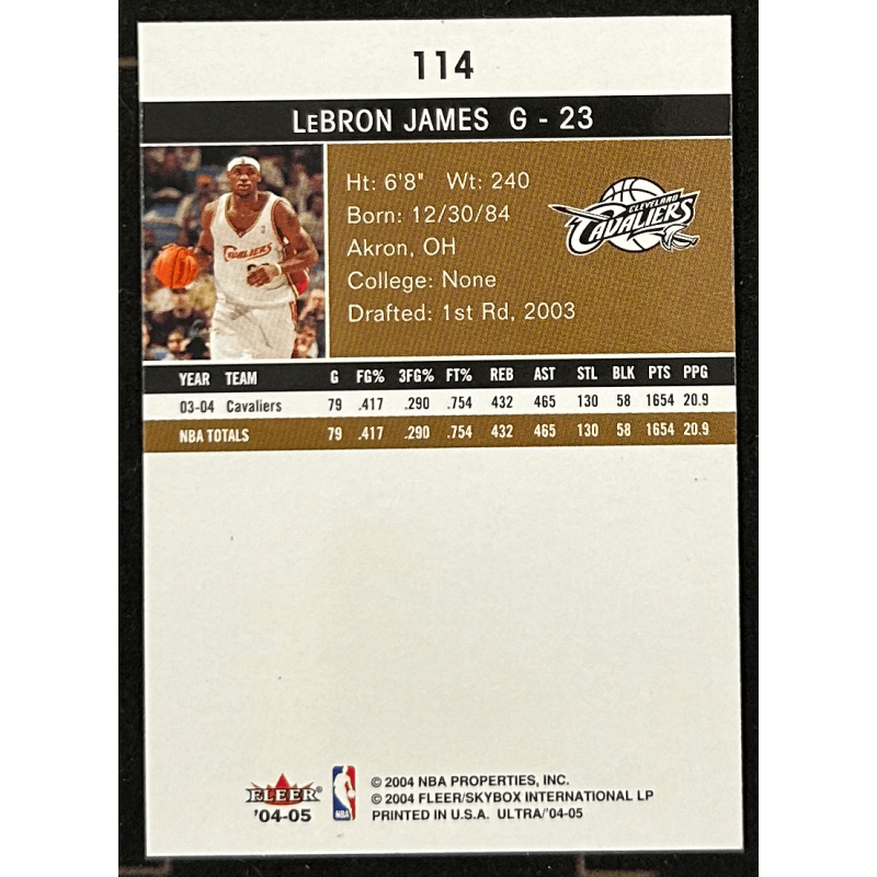 LeBron James 2004-05 Fleer Ultra - 114