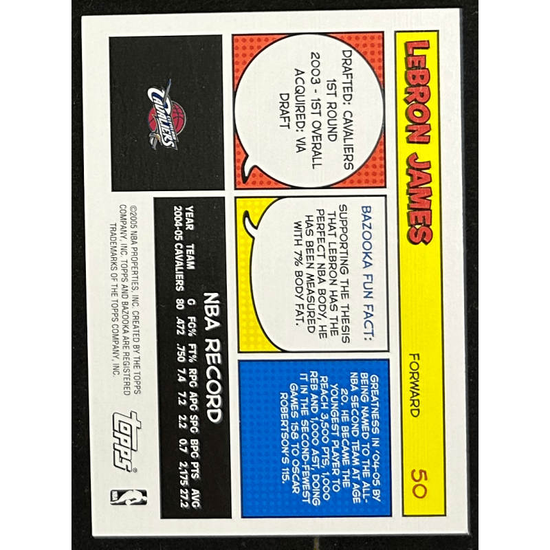 LeBron James 2005-06 Topps Bazooka - 50