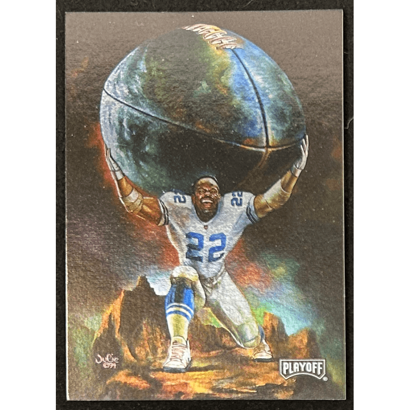 Emmitt Smith 1994 Playoff Julie Bell Art Samples 1