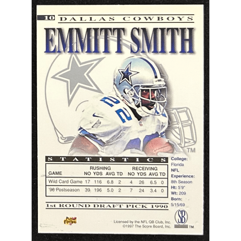 Emmitt Smith 1997 Pro Line Gems - 10