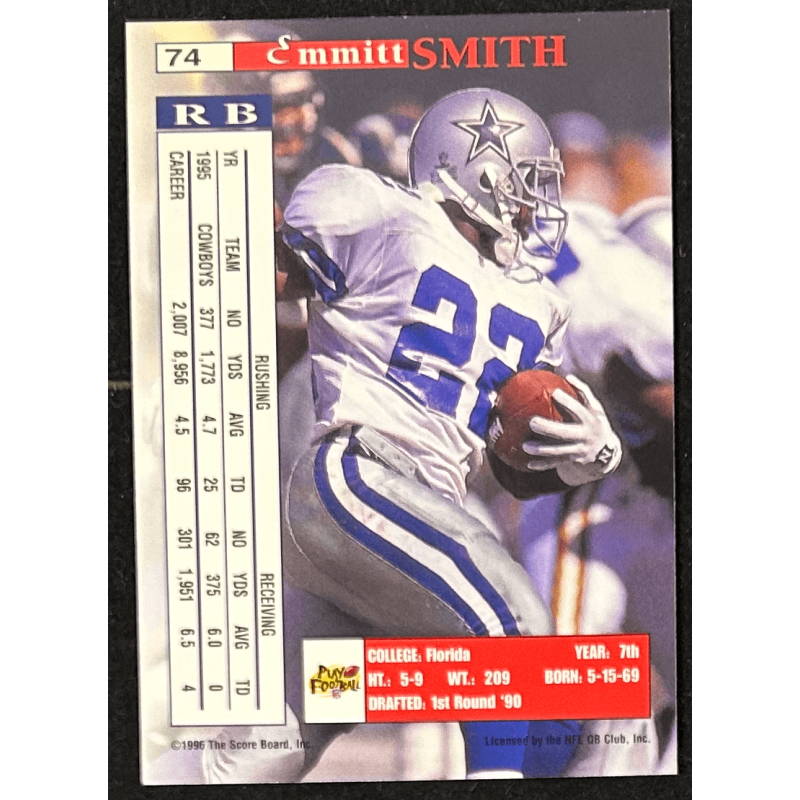 Emmitt Smith 1996 Pro Line Intense 74