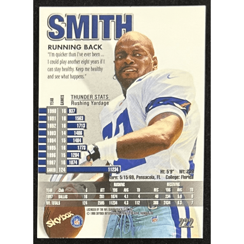 Emmitt Smith 1998 SkyBox Thunder 222