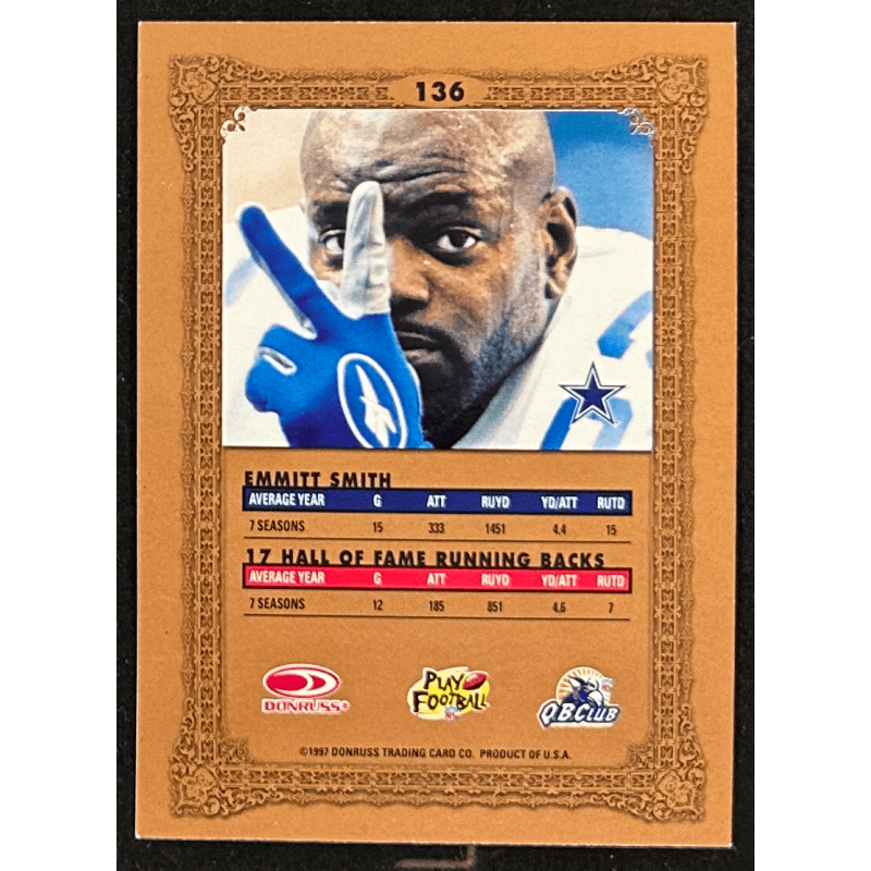 Emmitt Smith 1997 Donruss Preferred national treasures
