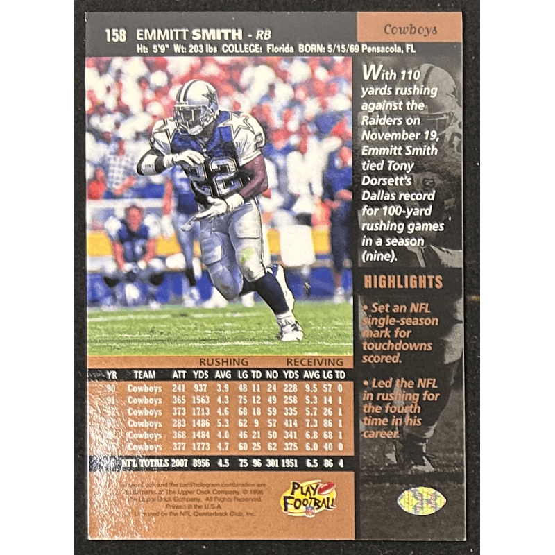 Emmitt Smith 1996 Upper Deck 158
